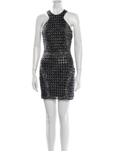 Pre-owned Parker Black Silk Mini Dress In Black