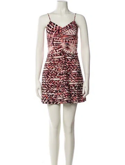 Pre-owned Parker Black Silk Mini Dress In Multi