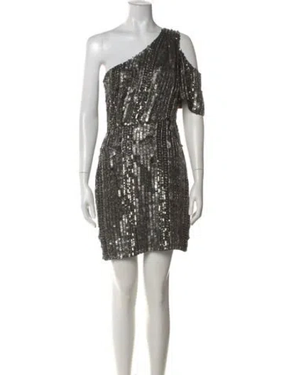 Pre-owned Parker Black Silk Mini Dress In Multi