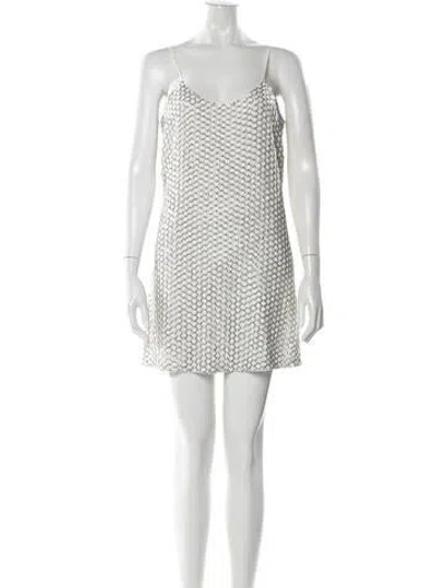 Pre-owned Parker Black Silk Mini Dress In Neutral