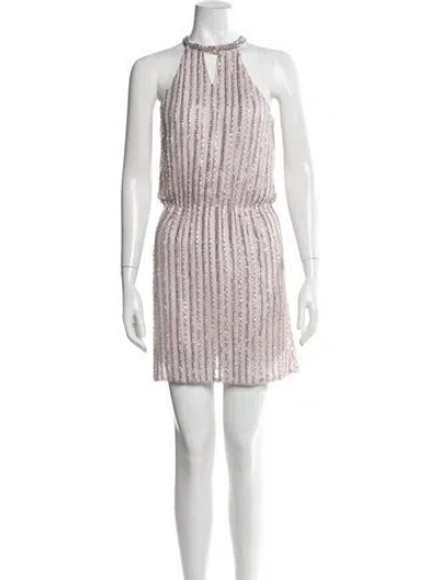 Pre-owned Parker Black Silk Mini Dress In Pink