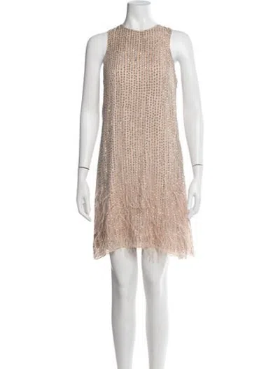 Pre-owned Parker Black Silk Mini Dress In Pink