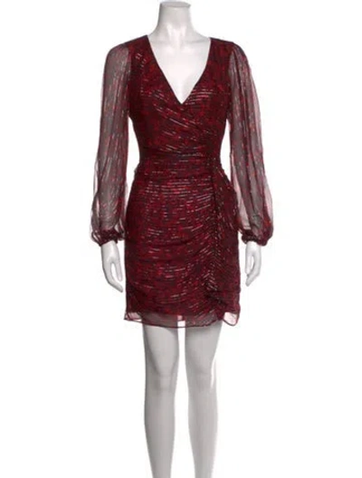 Pre-owned Parker Black Silk Mini Dress In Red