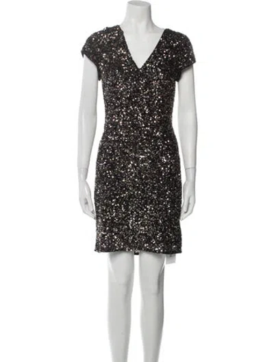 Pre-owned Parker Black Silk Mini Dress W/ Tags In Black