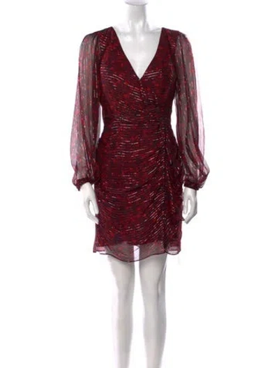 Pre-owned Parker Black Silk Mini Dress W/ Tags In Red