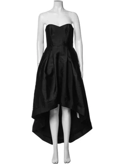 Pre-owned Parker Black Strapless Long Dress W/ Tags In Black