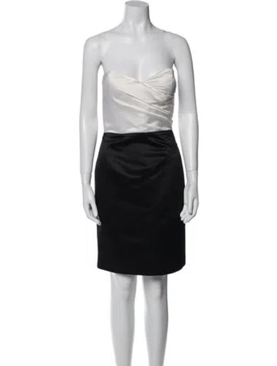 Pre-owned Parker Black Strapless Mini Dress In Black