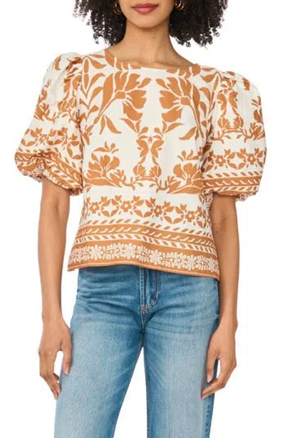 Parker Bubble Sleeve Tie Back Top In White