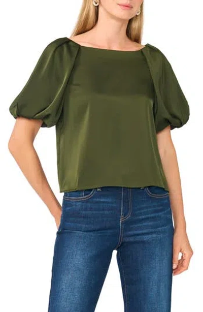 Parker Bubble Sleeve Top In Green
