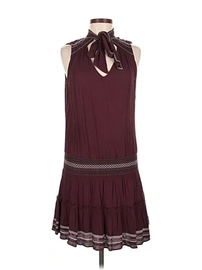 Pre-owned Parker Casual Dress In Burgundy