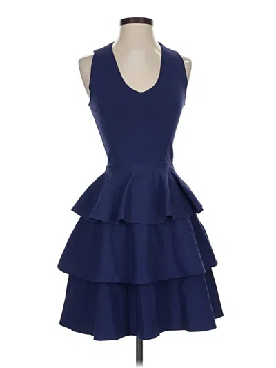 Pre-owned Parker Cocktail Dress In Blue