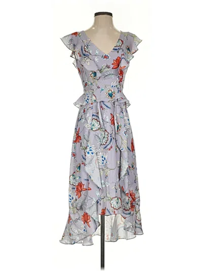 Pre-owned Parker Cocktail Dress In Gray