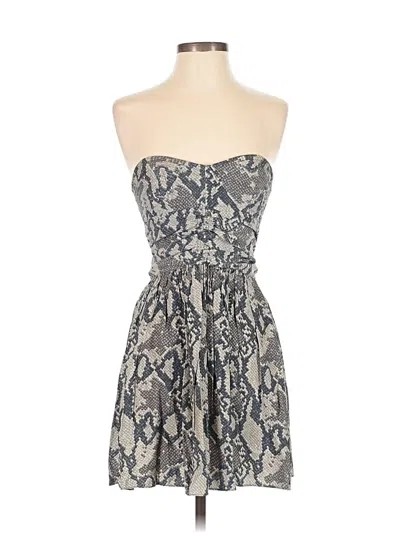 Pre-owned Parker Cocktail Dress In Gray