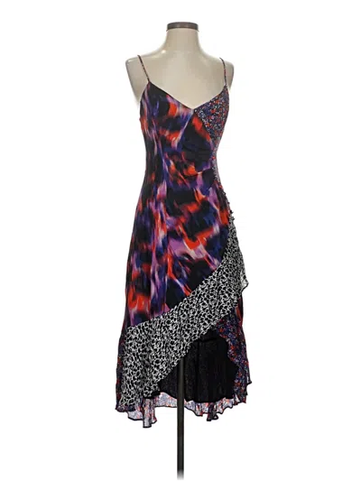 Pre-owned Parker Cocktail Dress In Purple
