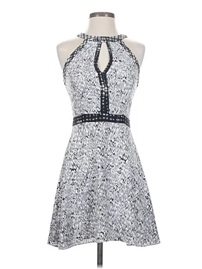 Pre-owned Parker Cocktail Dress In Silver
