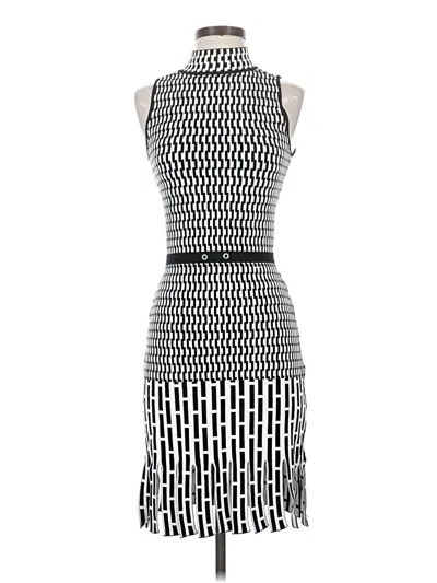 Pre-owned Parker Cocktail Dress In Silver