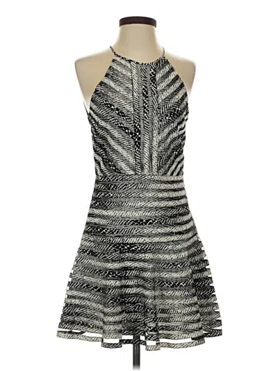 Pre-owned Parker Cocktail Dress In Silver