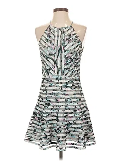 Pre-owned Parker Cocktail Dress In Silver
