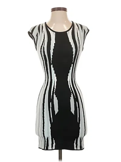 Pre-owned Parker Cocktail Dress In Silver