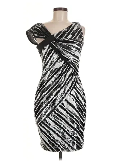 Pre-owned Parker Cocktail Dress In Silver