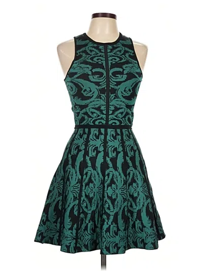 Pre-owned Parker Cocktail Dress In Teal