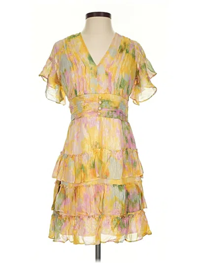 Pre-owned Parker Cocktail Dress In Yellow