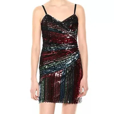 Parker Emmaline Asymmetric Dress In Confetti In Black
