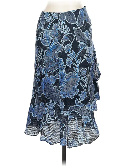 Pre-owned Parker Formal Skirt In Blue