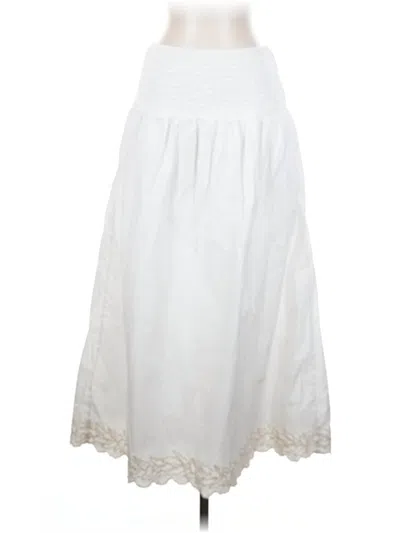 Pre-owned Parker Formal Skirt In White