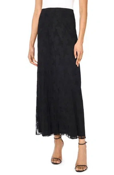 Parker Lace Column Skirt In Rich Black