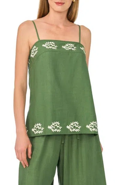Parker Leaf Print Tank In Green