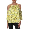 Parker Lemon Print Off The Shoulder Blouse In Yellow In Yellow