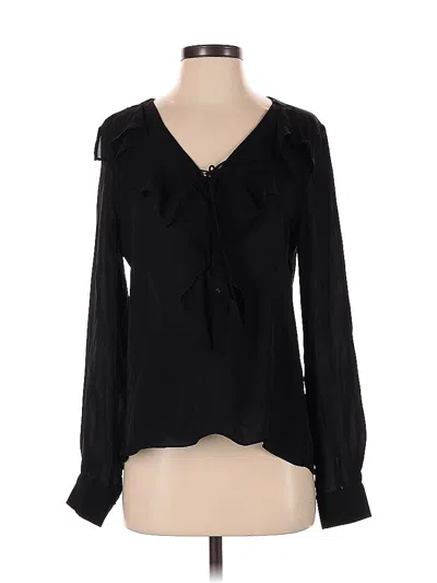 Pre-owned Parker Long Sleeve Blouse In Black