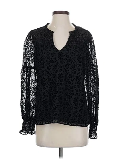 Pre-owned Parker Long Sleeve Blouse In Black
