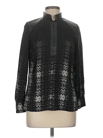 Pre-owned Parker Long Sleeve Blouse In Black