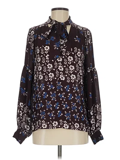 Pre-owned Parker Long Sleeve Blouse In Black