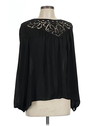 Pre-owned Parker Long Sleeve Blouse In Black