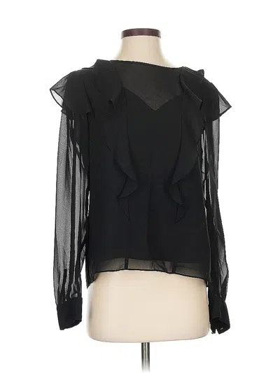 Pre-owned Parker Long Sleeve Blouse In Black