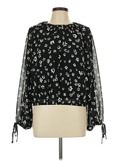 Pre-owned Parker Long Sleeve Blouse In Black