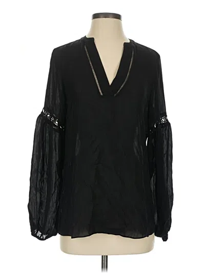 Pre-owned Parker Long Sleeve Blouse In Black