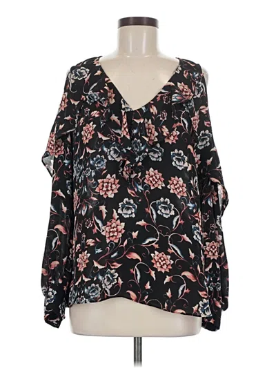 Pre-owned Parker Long Sleeve Blouse In Black