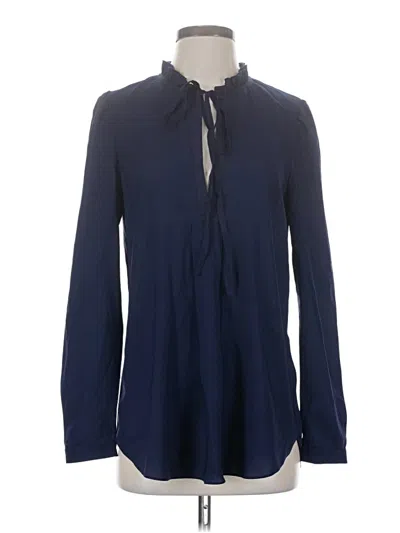 Pre-owned Parker Long Sleeve Blouse In Blue