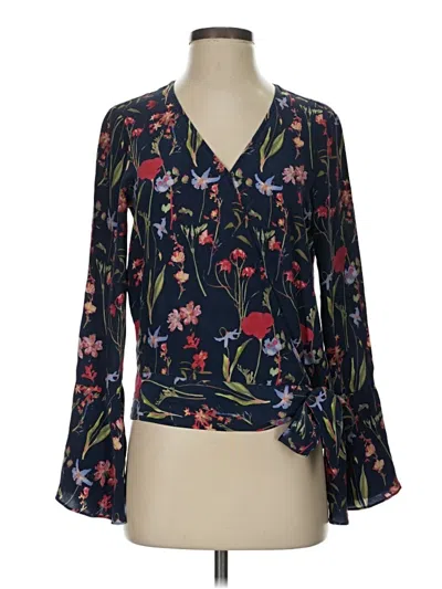 Pre-owned Parker Long Sleeve Blouse In Blue