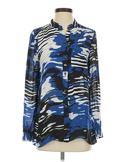 Pre-owned Parker Long Sleeve Blouse In Blue