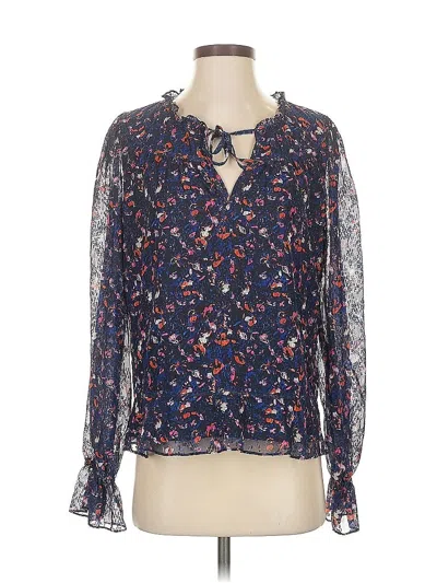 Pre-owned Parker Long Sleeve Blouse In Blue