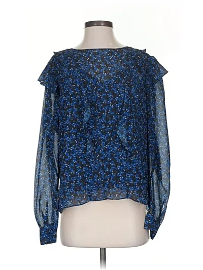 Pre-owned Parker Long Sleeve Blouse In Blue