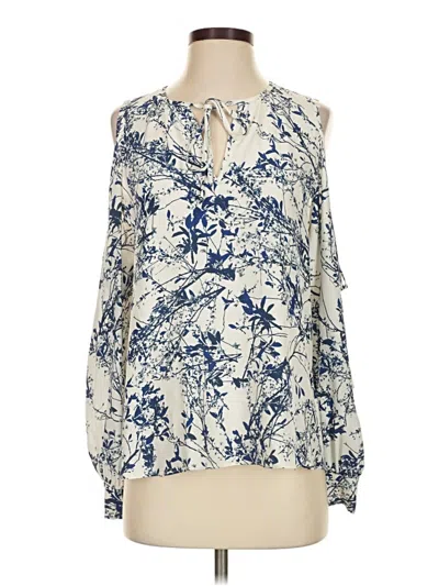 Pre-owned Parker Long Sleeve Blouse In Ivory