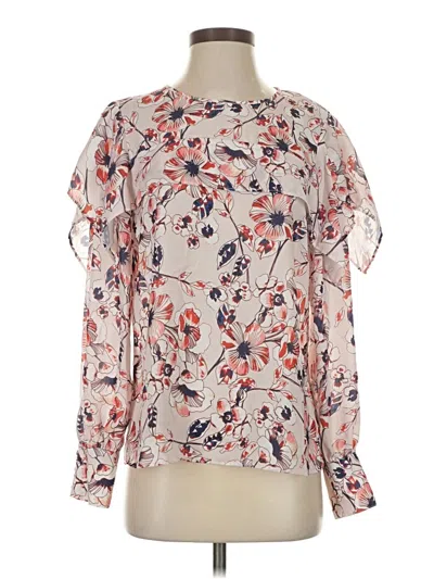 Pre-owned Parker Long Sleeve Blouse In Ivory