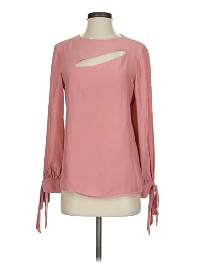 Pre-owned Parker Long Sleeve Blouse In Pink