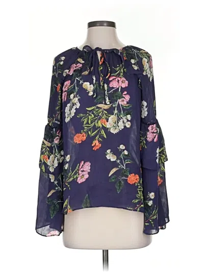 Pre-owned Parker Long Sleeve Blouse In Purple